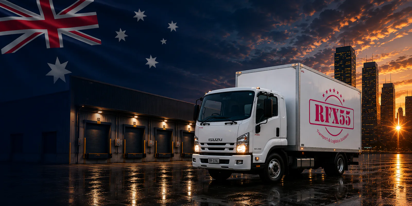 RFX55 truck with Australian flag